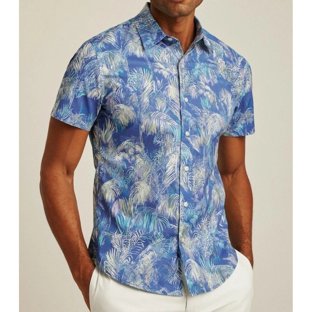 Bonobos Riviera Short Sleeve Men's Shirt Printed Hawaiian Slim Fit L 283282